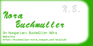 nora buchmuller business card